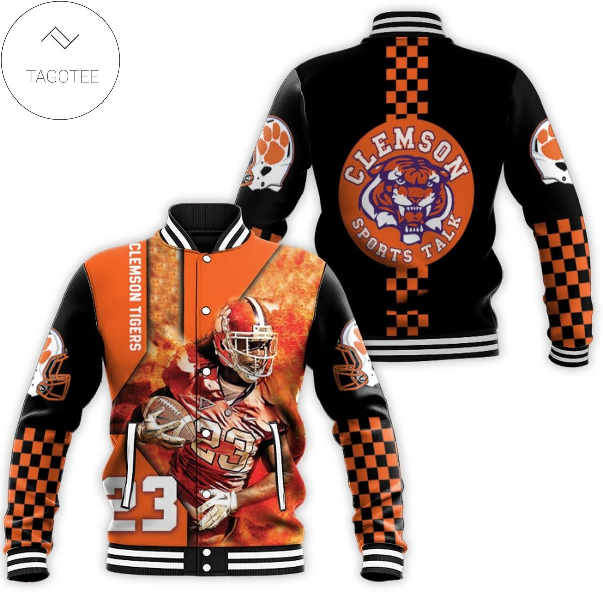 Clemson Tigers Andrew Booth Jr 23 Baseball Jacket V1