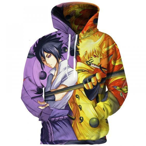 Naruto Vs Sasuke 3D All Over Print Hoodie & Zip Hoodie