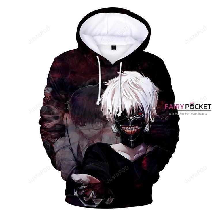 Tokyo Ghoul White-Hair Ken Kaneki 3D All Over Print Hoodie & Zip Hoodie