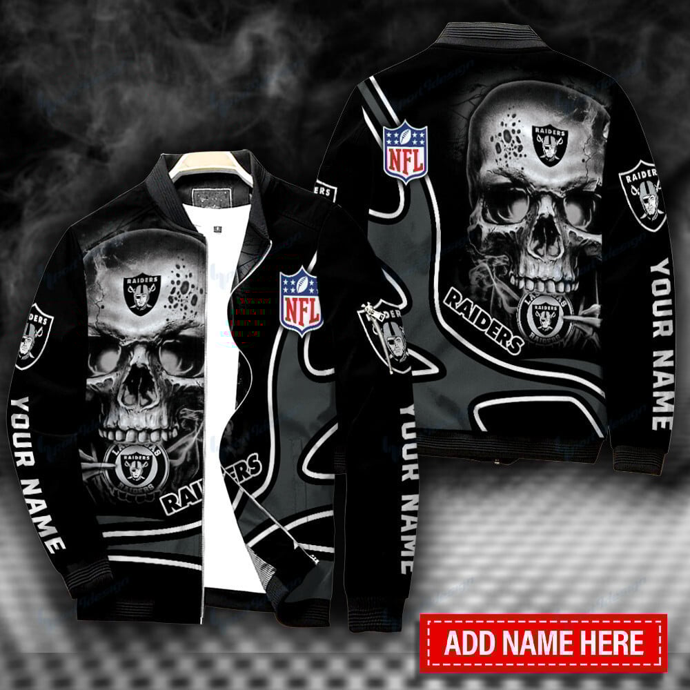 Las Vegas Raiders Personalized Bomber Jacket BG422
