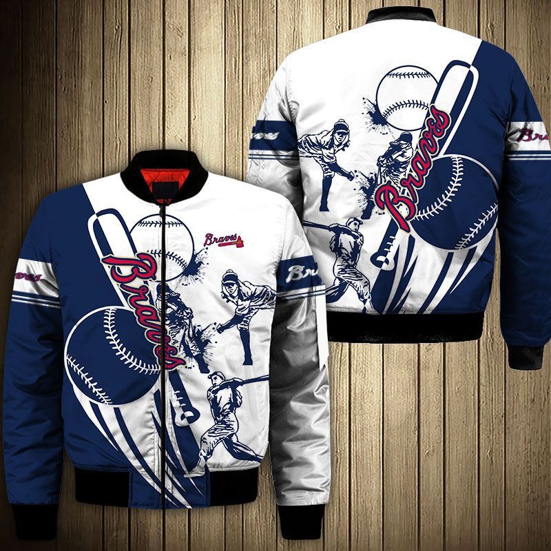Atlanta Braves Blue Bomber Jacket