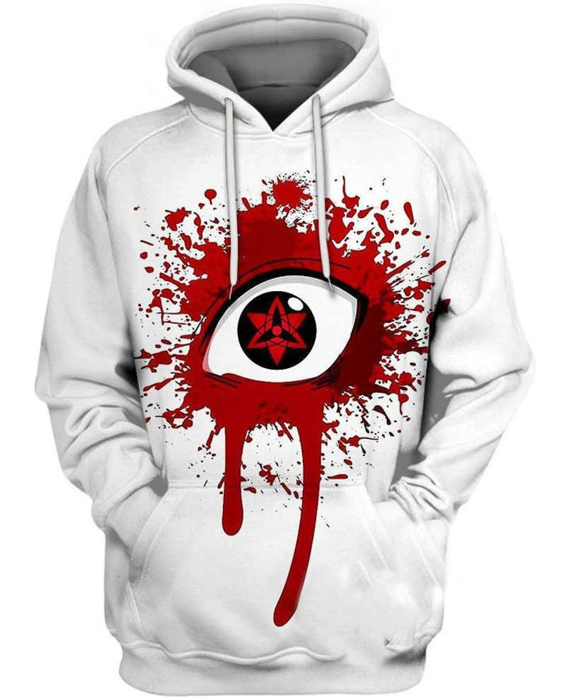Mangekyou Sharingan Over Print 3d Hoodie Zip Hoodie