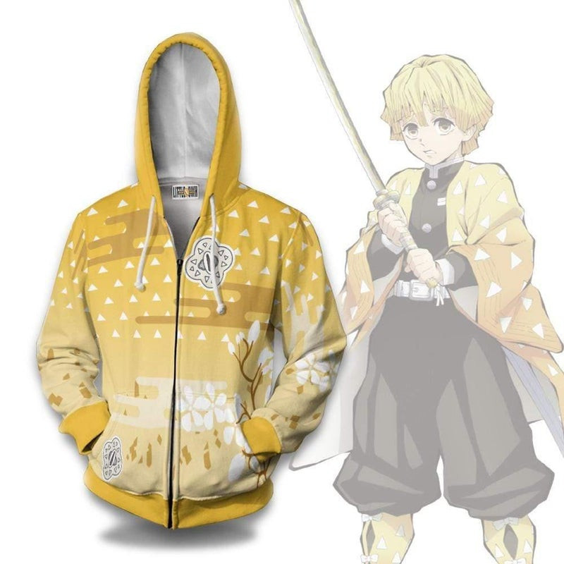 Zenitsu Agatsuma Custom KNY Clothes Anime 3D All Over Print Hoodie & Zip Hoodie