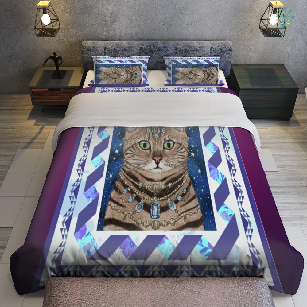 Cat Bedding Set Royal Cat With Jewelry Duvet Covers