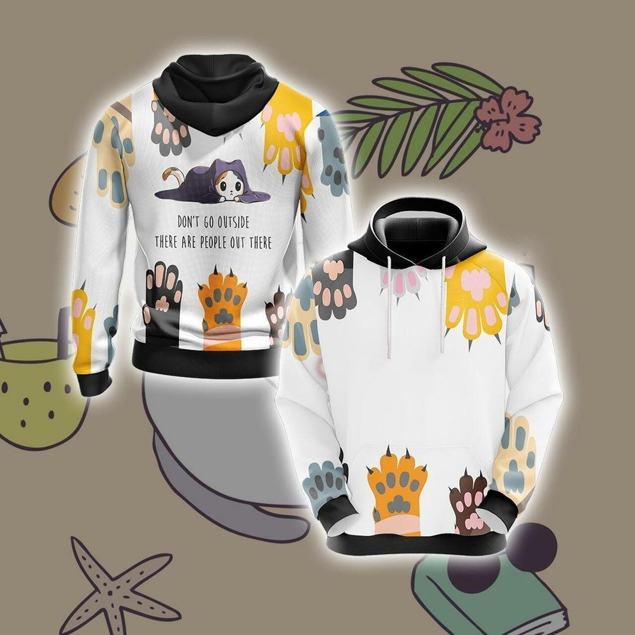 Plant Cat Mom Unisex 3D All Over Print Hoodie & Zip Hoodie