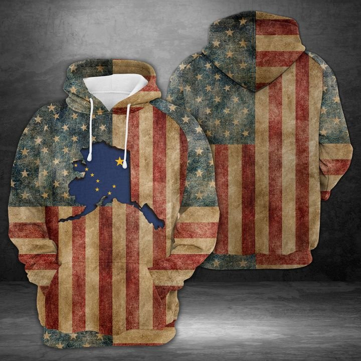 Great Alaska Inside American 3D All Over Print Hoodie & Zip Hoodie