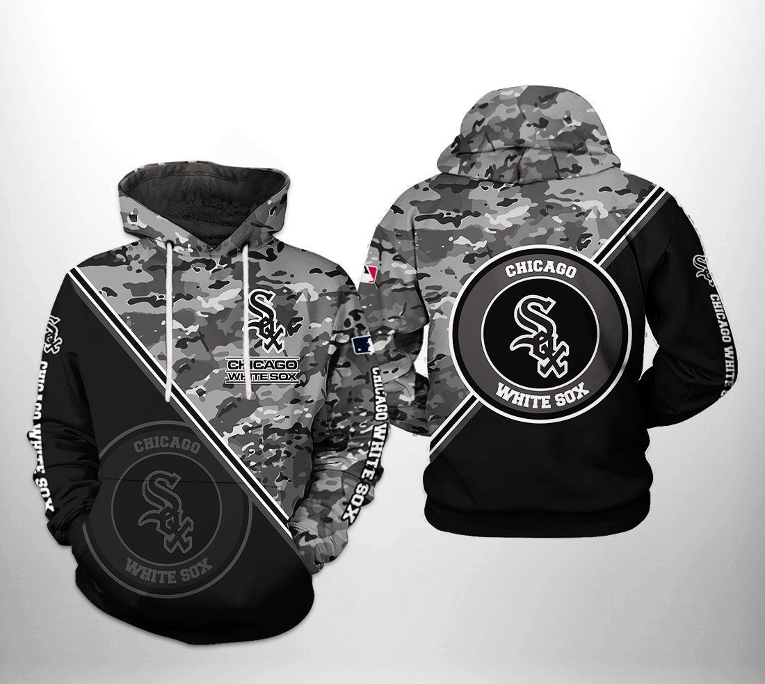 Chicago White Sox MLB Camo Team 3D All Over Print Hoodie & Zip Hoodie