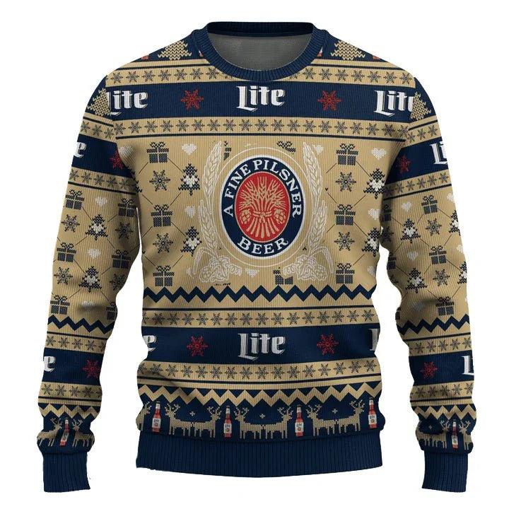 Miller Life Snowing Ugly Christmas Sweater