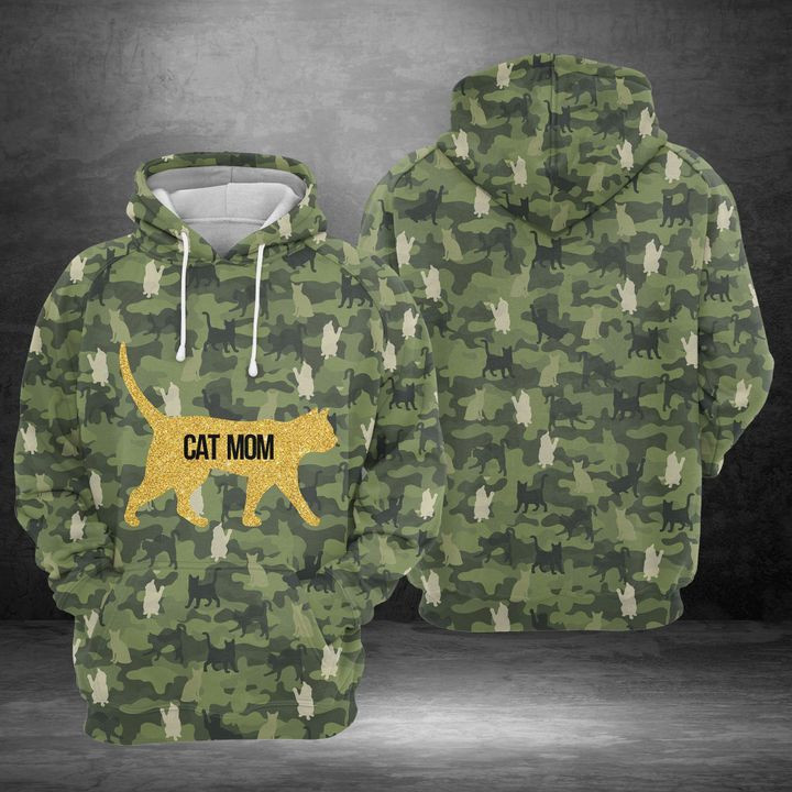 Cat Mom Camo 3D All Over Print Hoodie & Zip Hoodie