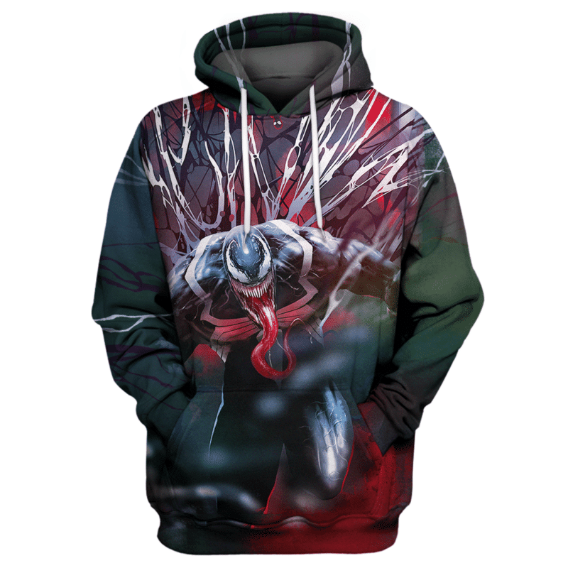Marvel The Power Venom 3d Hoodie Zip Hoodie
