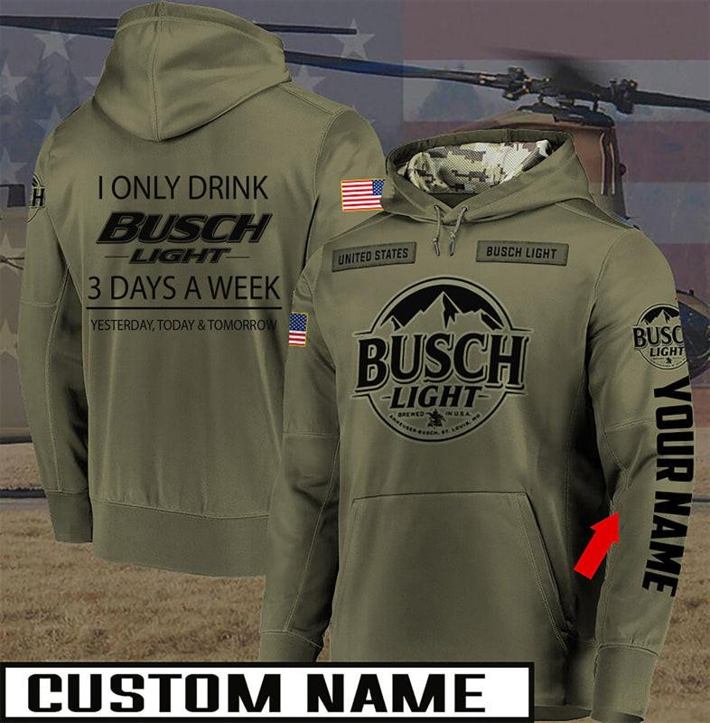 Personalized Busch Light Us Army Hoodie, Gift For Fan 3d All Over Print Shirt Hoodie