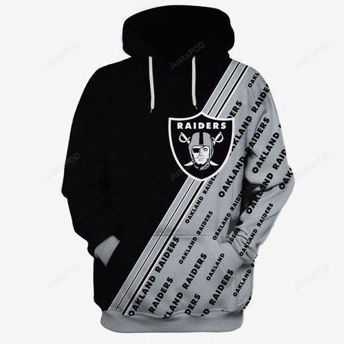 Oakland Raiders Ncaa Football Many Logo 3D All Over Print Hoodie & Zip Hoodie