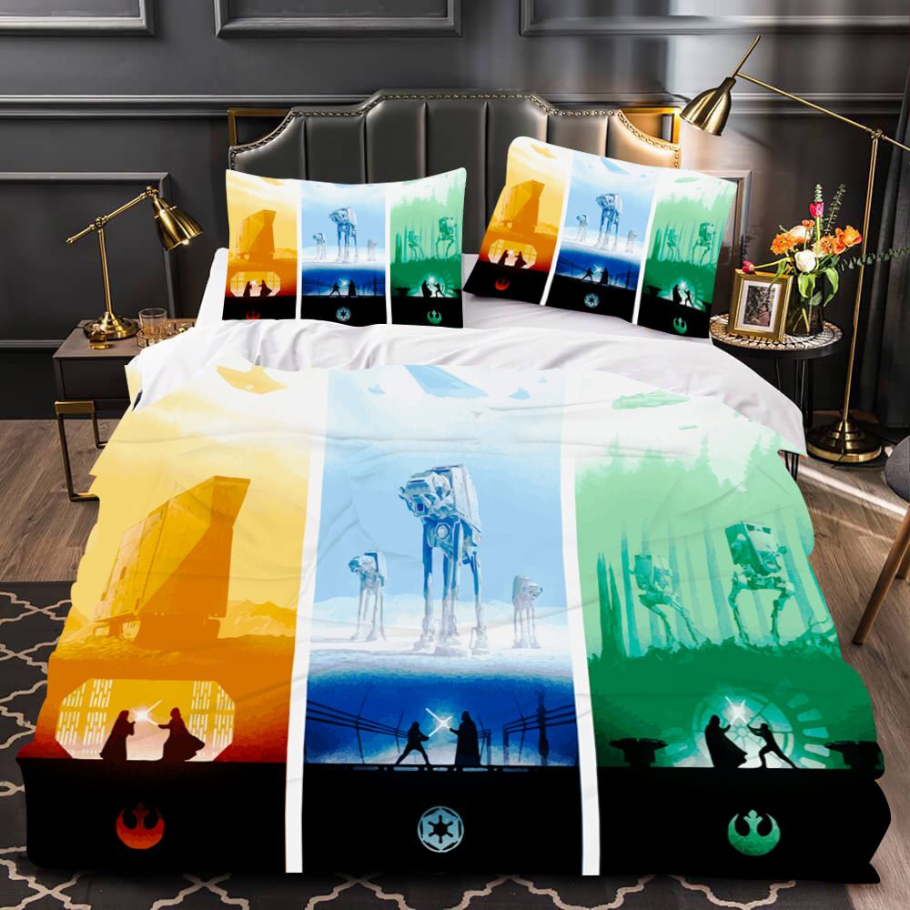 SW Bedding Set SW Fight Scene Silhouette Duvet Covers