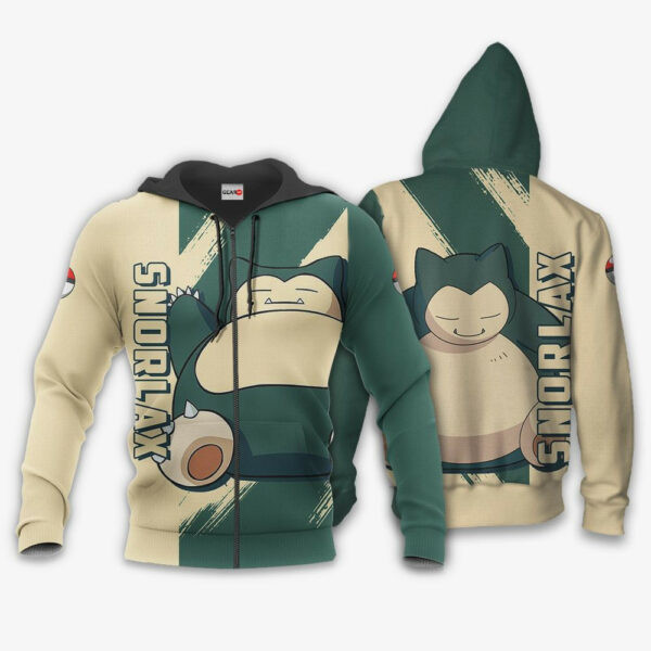 Snorlax Anime Pokemon 1k849 Cartoon Graphic Outfits Aop 3d Hoodie Zip Hoodie 2244