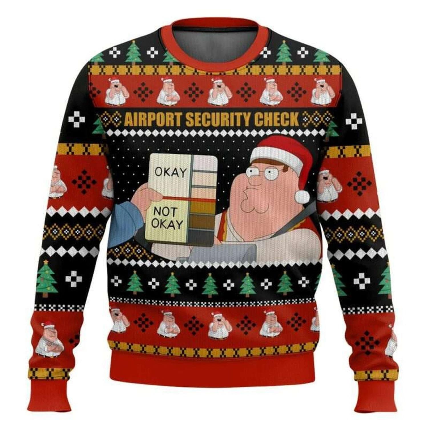 Family Guy Meme Security Check Ugly Christmas Sweater