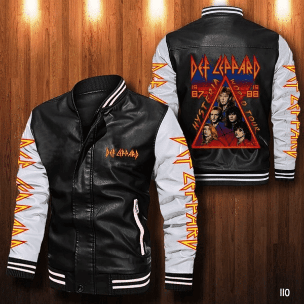 Def Leppard Music Band Thank You For The Memories 5k631 Gifts Lover Leather Bomber Jacket 80