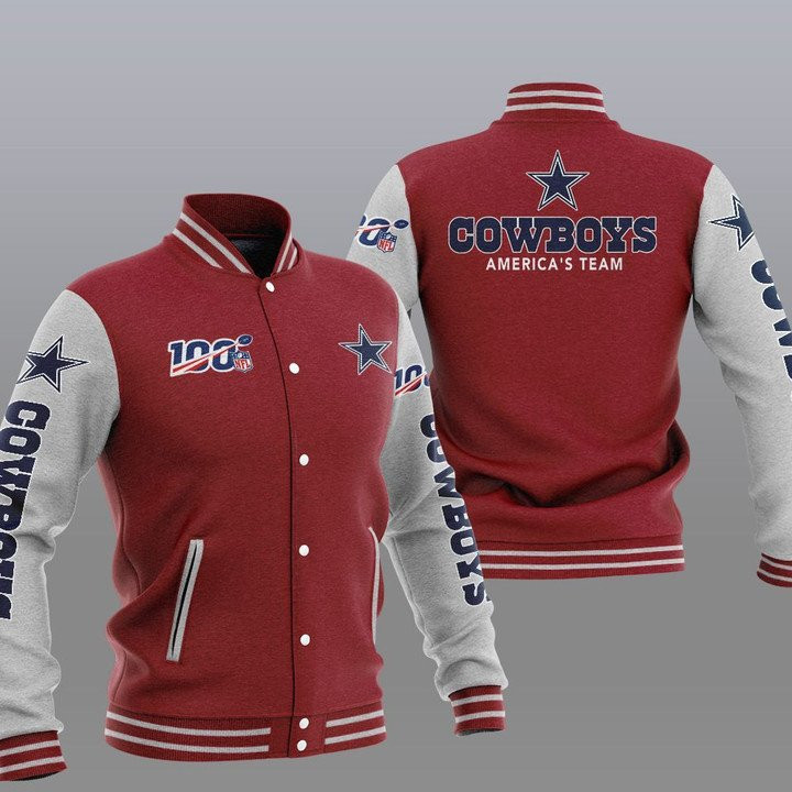 Cowboys Brown Grey America Team Baseball Jacket