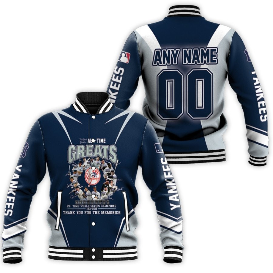 New York Yankees Custom Name Number Baseball Jacket V5