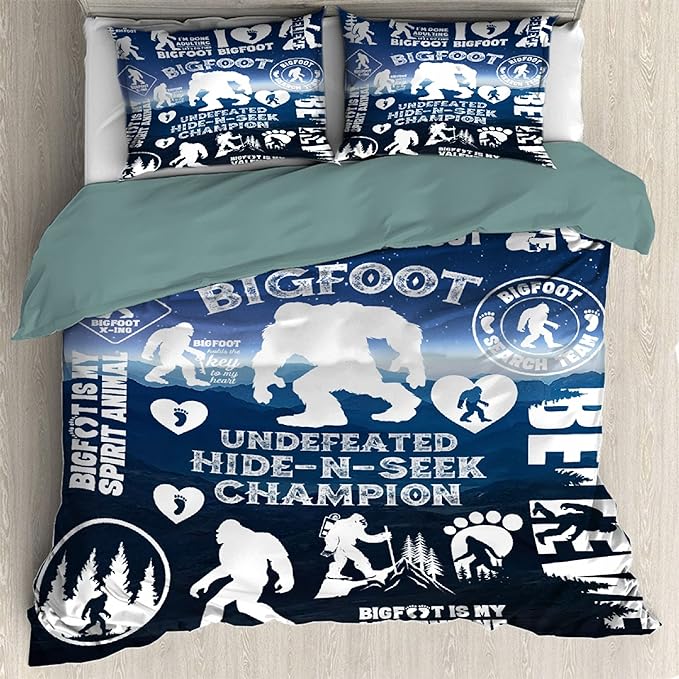 Bigfoot Bedding Set Bigfoot Undefeated Hide N Seek Champion Duvet Covers