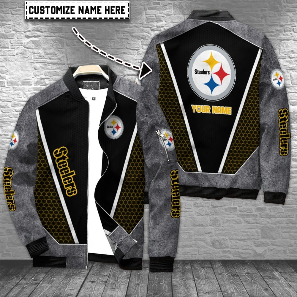 Pittsburgh Steelers Personalized Bomber Jacket BG893