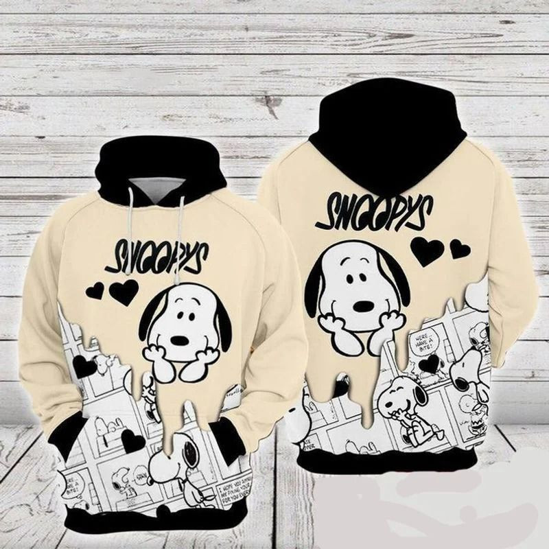 Snoopy Cute Lover Viii 3d Hoodie Zip Hoodie