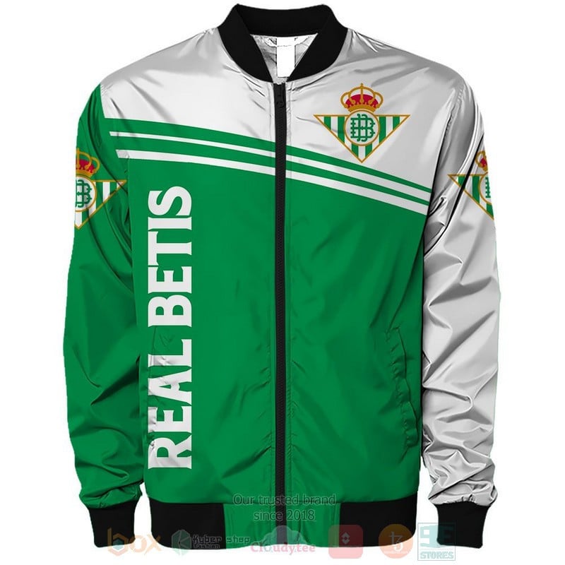 Real Betis Green White Bomber Jacket