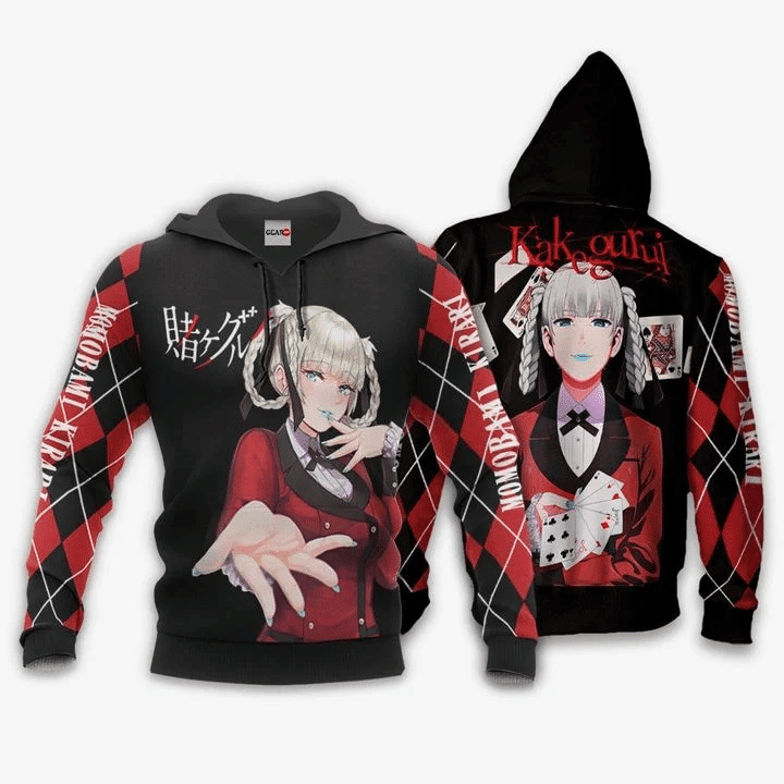 Kirari Momobami Kakegurui 3d Hoodie Zip Hoodie