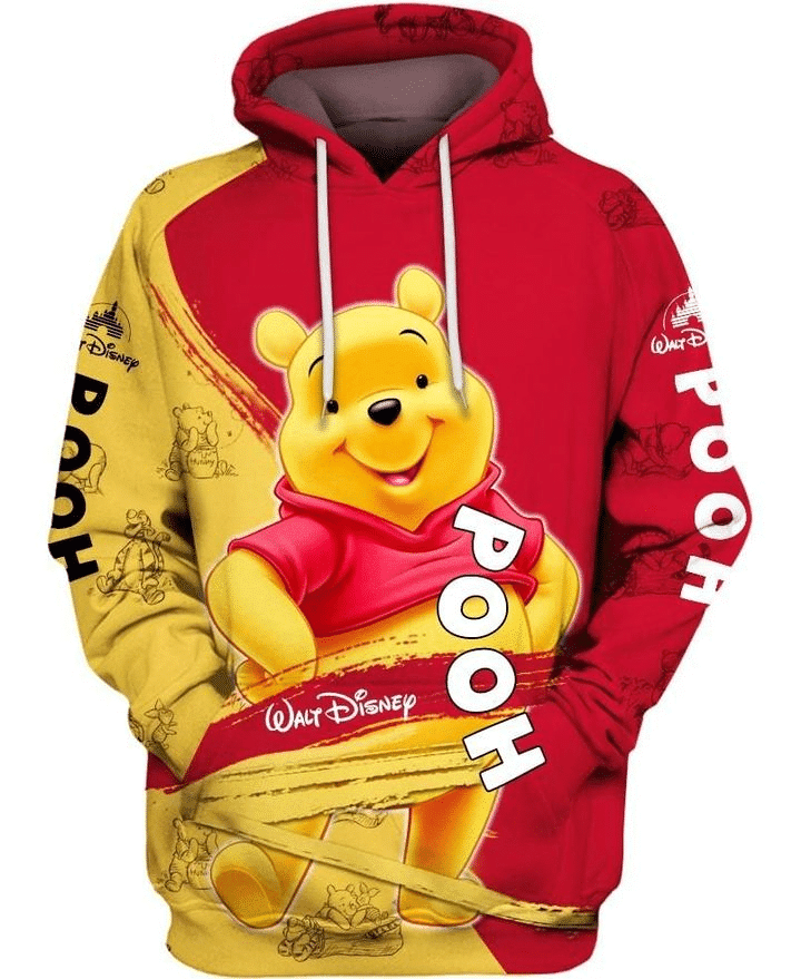 Cartoon Character Lovely Winnie The Pooh Hoodie All Over Printed 3d