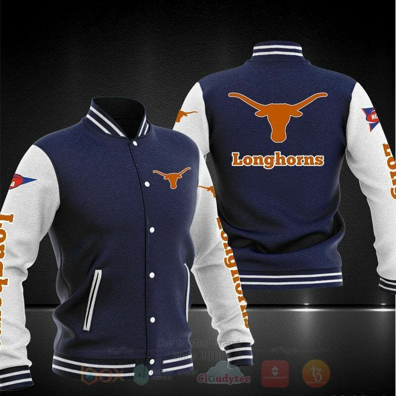 Texas Longhorns Navy Blue Baseball Jacket