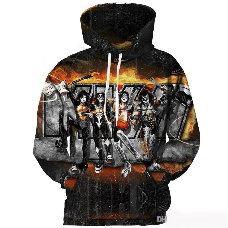 The Kiss Band Hoodies Hommes Femmes Sweat 01