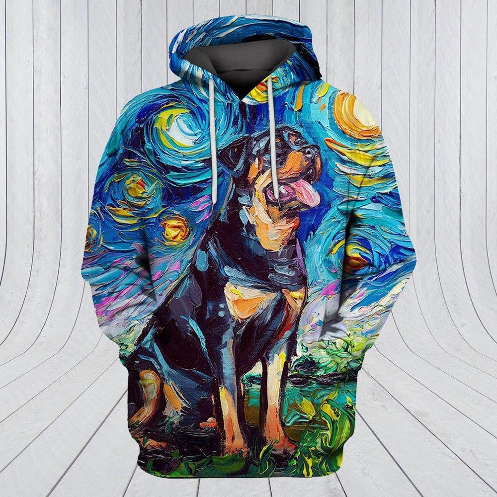 The Rottweiler Night 3D All Over Print Hoodie & Zip Hoodie