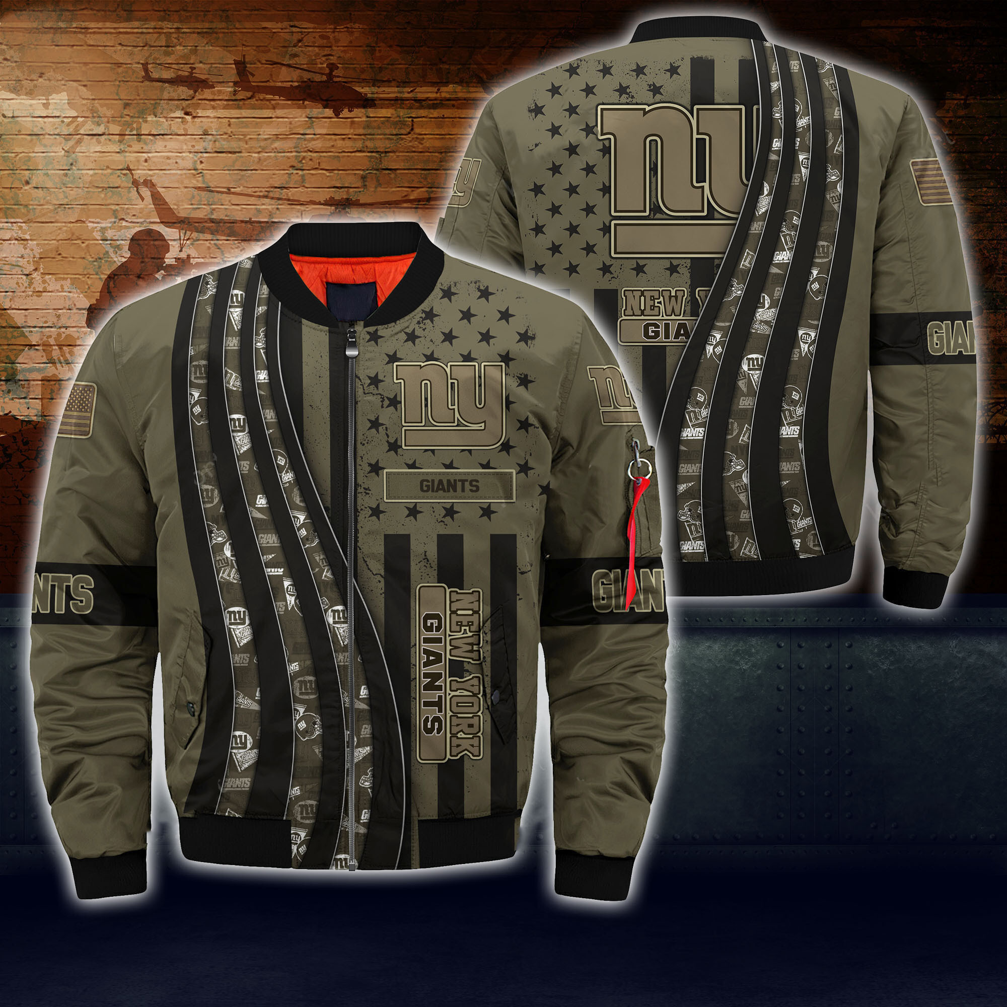 New York Giants Thick Bomber Jacket CS91