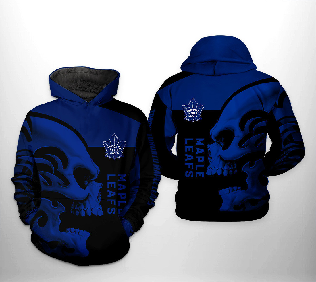 Toronto Maple Leafs Skull 3D All Over Print Hoodie & Zip Hoodie