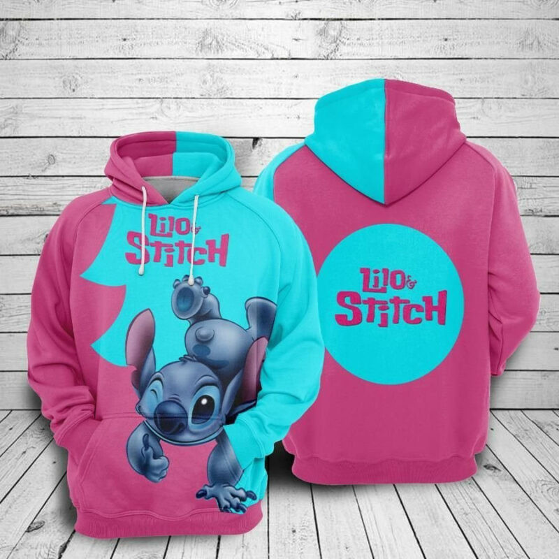 Stitch Cartoon Lilo And Stitch 7 Over Print 3d Hoodie Zip Hoodie Size S-5xl