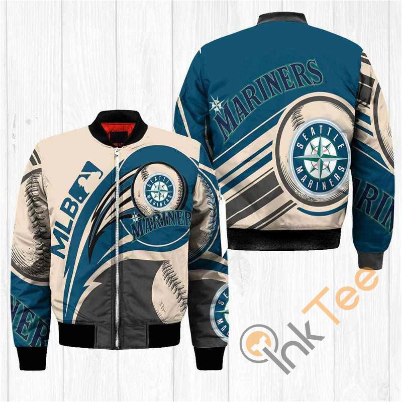 Seattle Mariners Gray Green Bomber Jacket