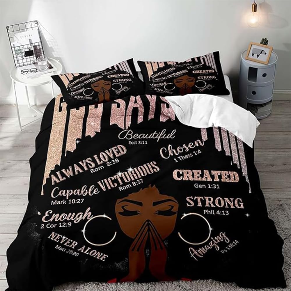 Africa Americans Bedding Set Always Love Beautiful Chosen Duvet Covers