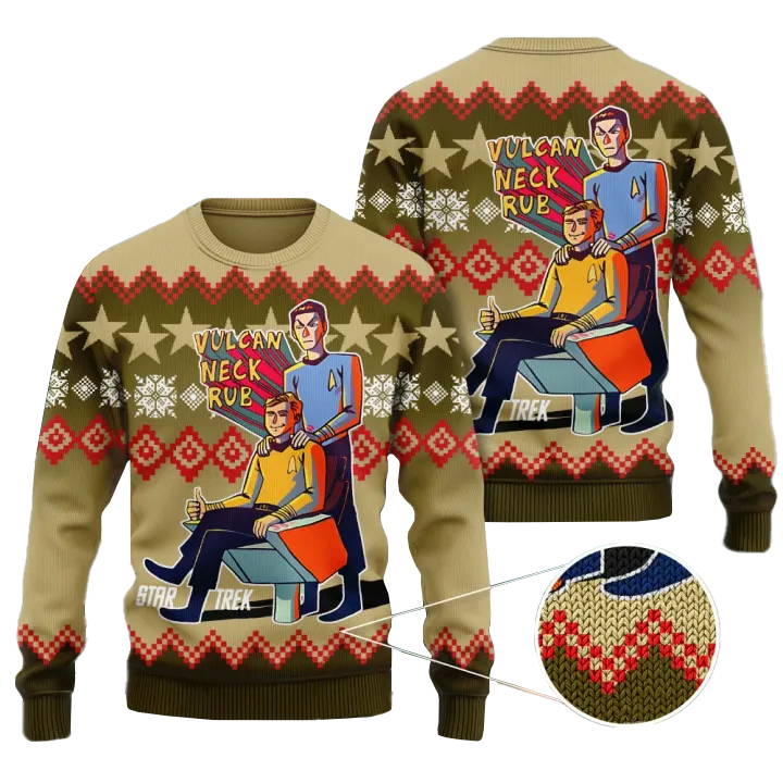 Vulcan Neck Rub Star Trek Ugly Sweater