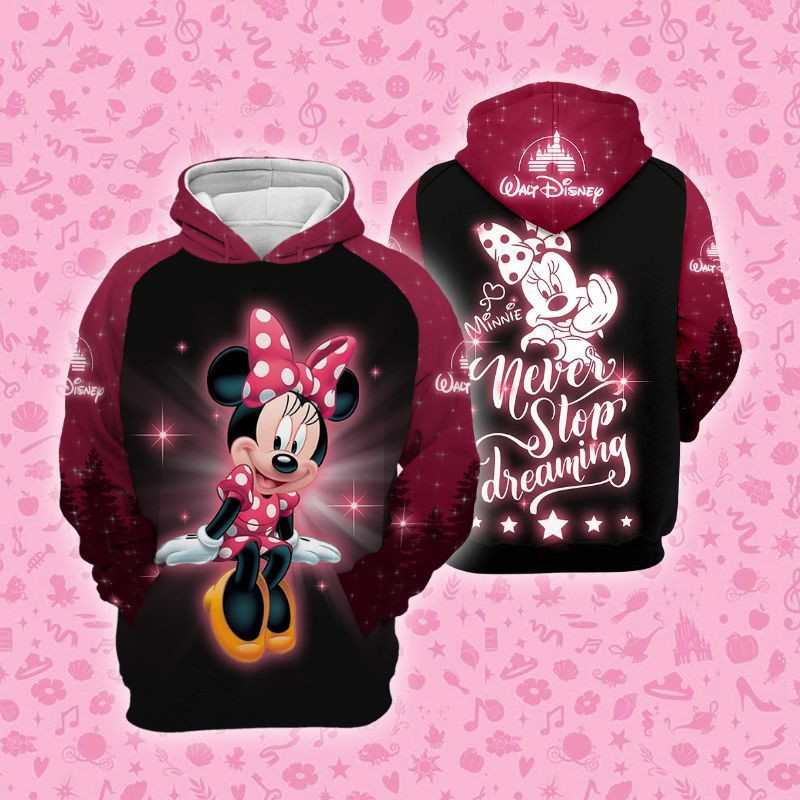 Cartoon Character Dreaming Minnie Hoodie All Over Printed 3d