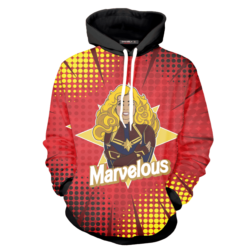 Costume Marvelous Captain Marvel 3D All Over Print Hoodie & Zip Hoodie