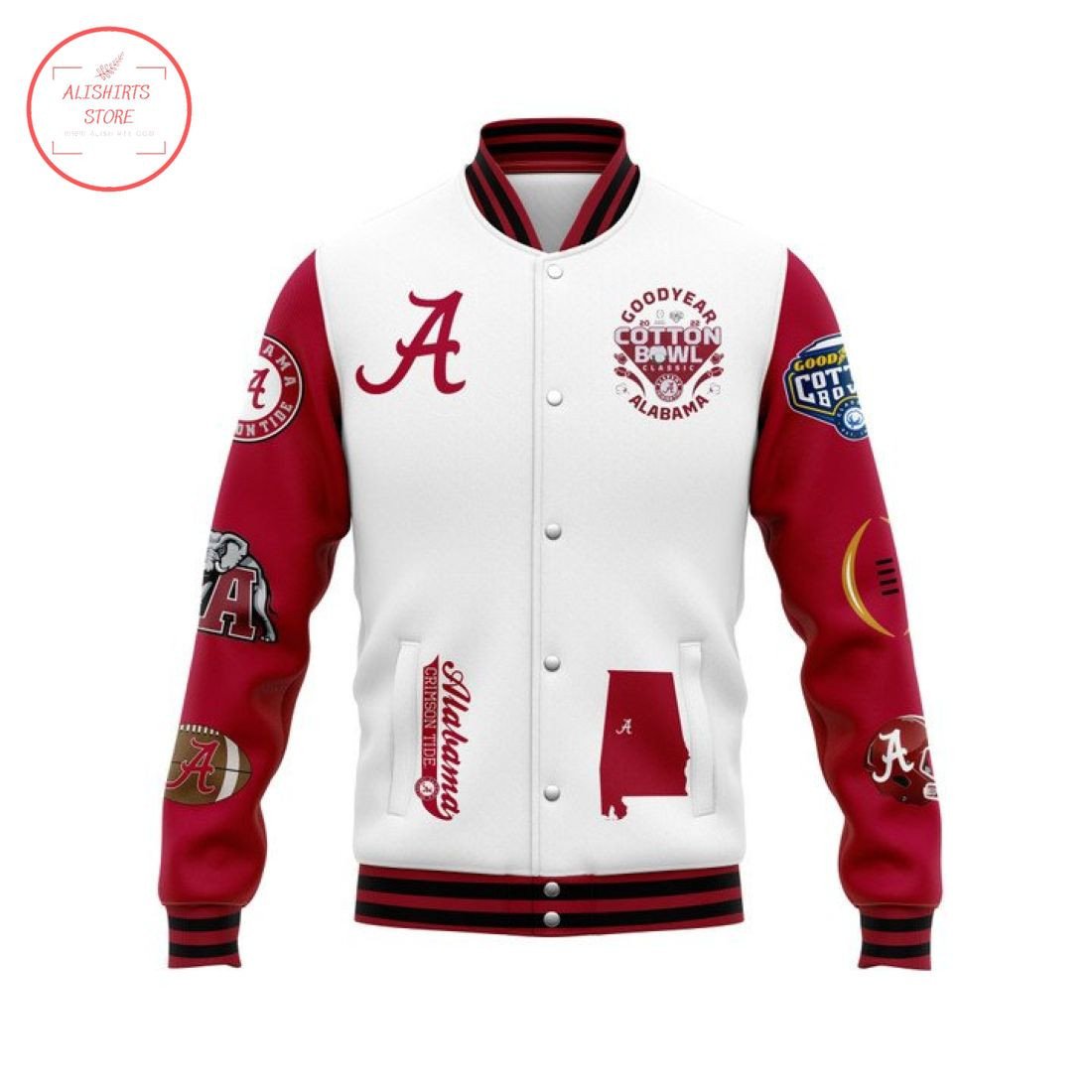 Alabama Crimson Tide Baseball Jacket V1