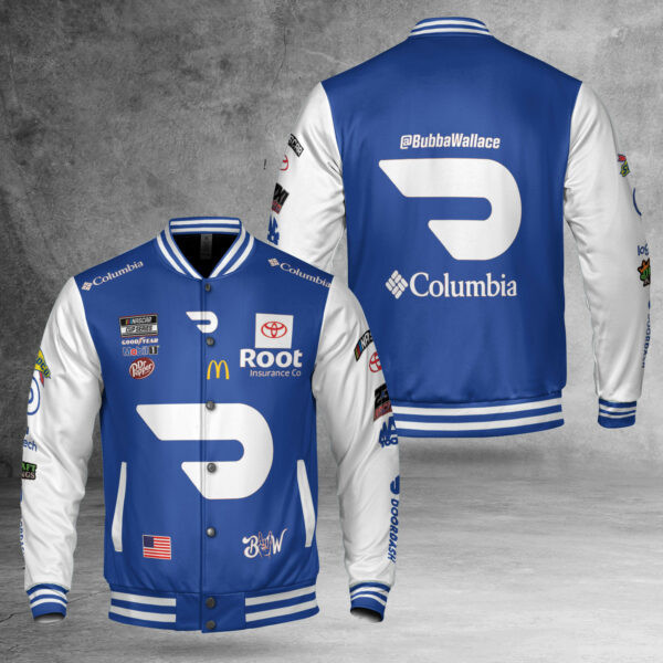 Bubba Wallace Blue Edition Trending Baseball Jacket 474 396