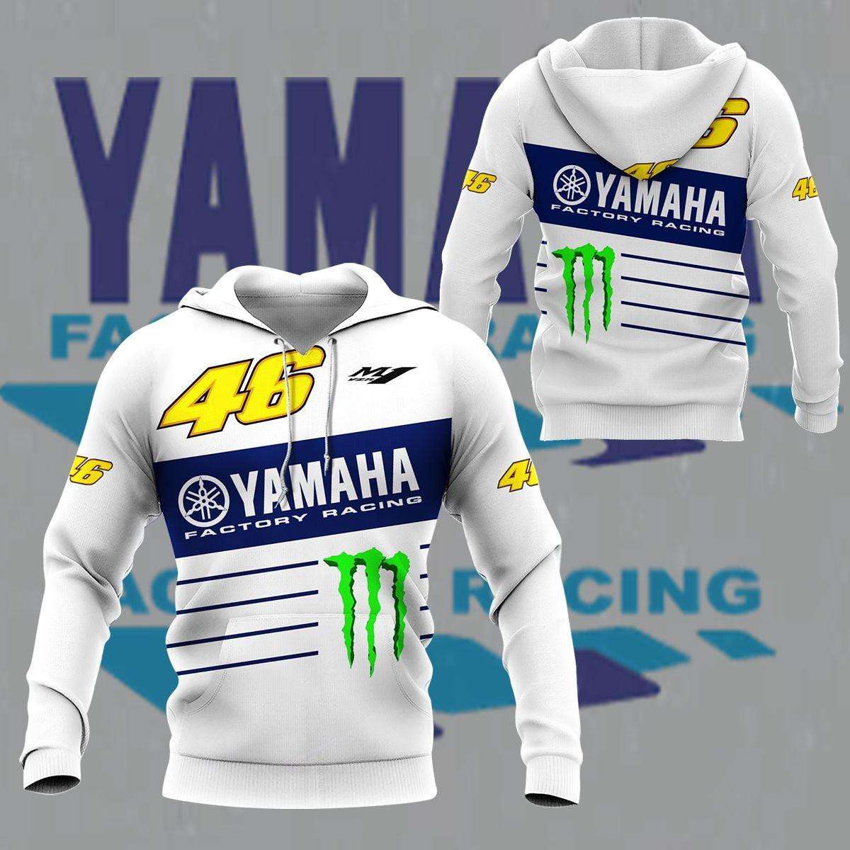 Yamaha Factory Racing Shirt 422, 3d Hoodie Zip Hoodie