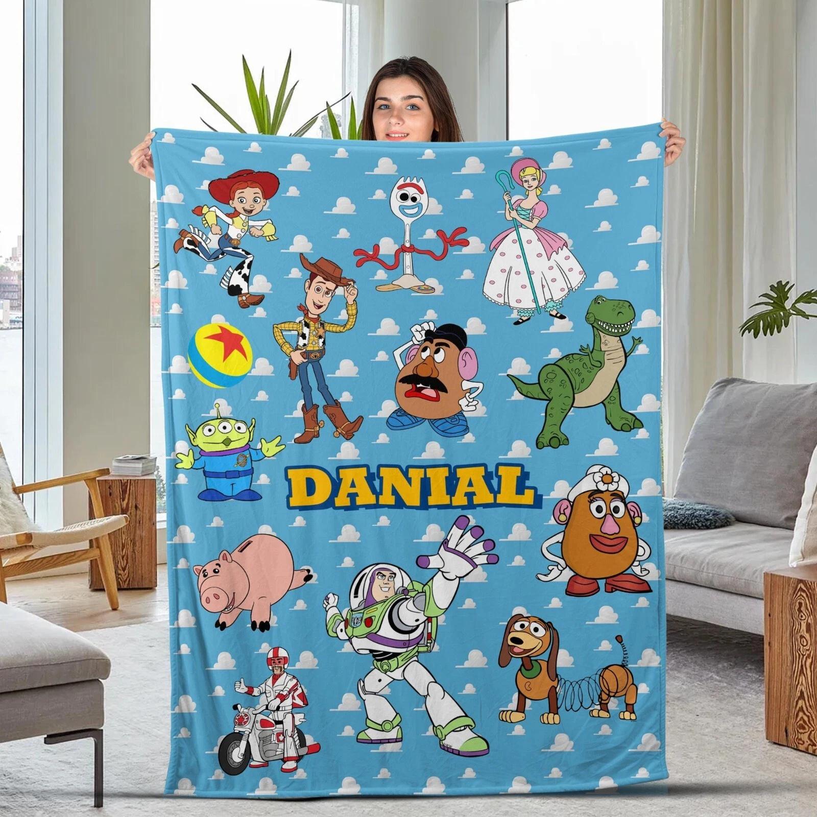 Personalized Toy Story Blanket Toy Story Characters Fleece Sherpa Blanket
