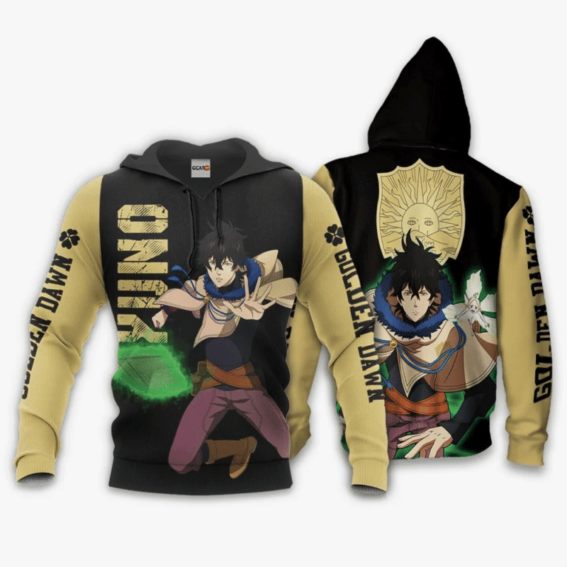 Yuno Black Clover Golden Dawn  3d Hoodie Zip Hoodie