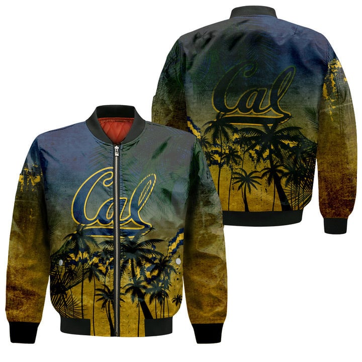 California Golden Bears Coconut Tree Bomber Jacket V3