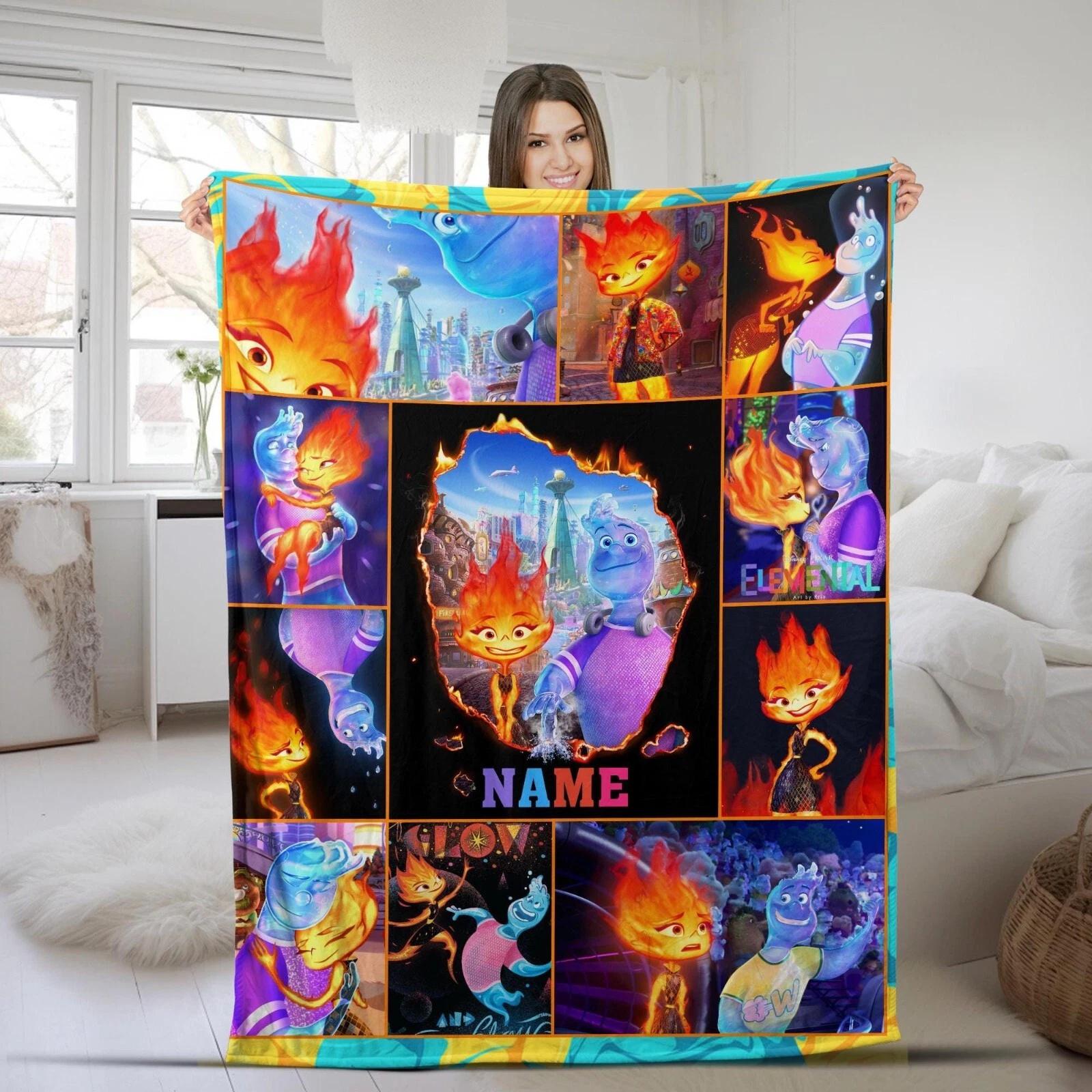 Elemental Blanket Fire And Water Ember And Wade Fleece Sherpa Blanket