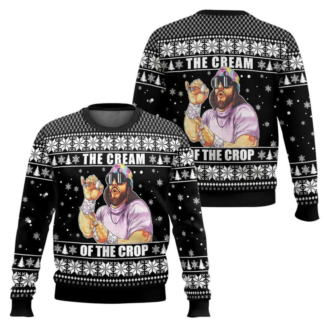 The Cream Of The Crop Macho Man Randy Savage Ugly Christmas Sweater