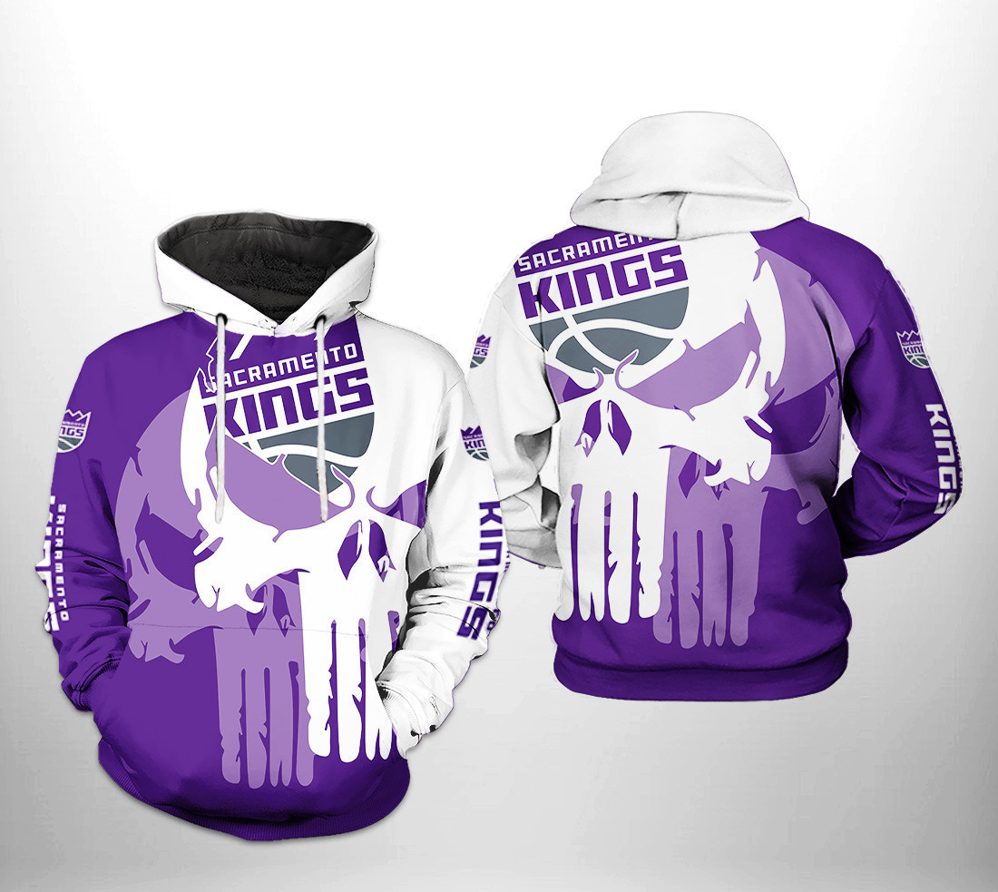 Sacramento Kings Team Skull 3D All Over Print Hoodie & Zip Hoodie