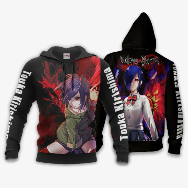 Tokyo Ghoul Touka Kirishima Anime 3k164 Cartoon 3d Hoodie Zip Hoodie 2380