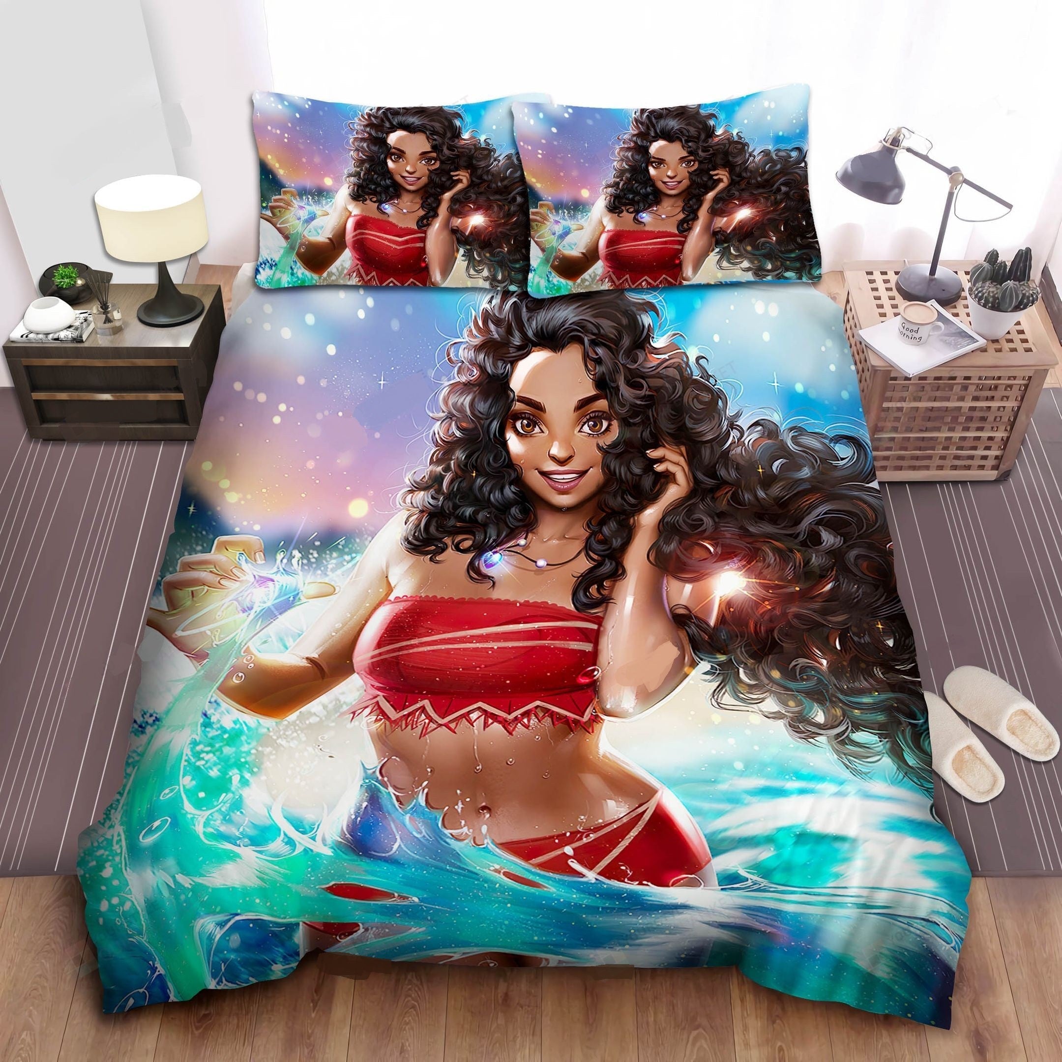 Moana Bedding Set DN Princess Moana With Magical Sparkles Duvet Covers